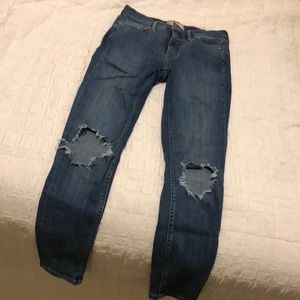 Free People busted knee jeans